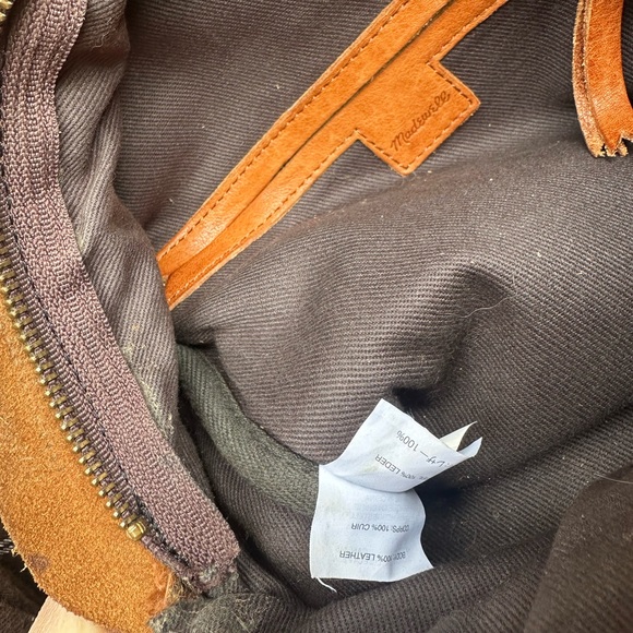 Dark tan leather Madewell mini backpack - Picture 5 of 7